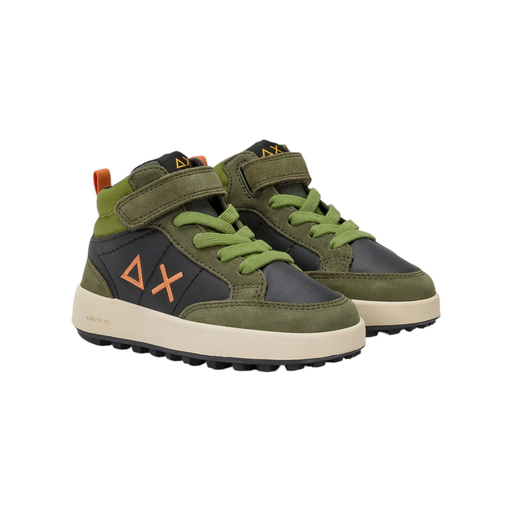  - ["FW25","Kids","Scarpe","Scarpe sportive","Sneakers","Sun68"] - Scarpe sportive Sun68 Boy'S Genius Mid Baby Militare Scuro Z45335B-74 - Lupis SRL