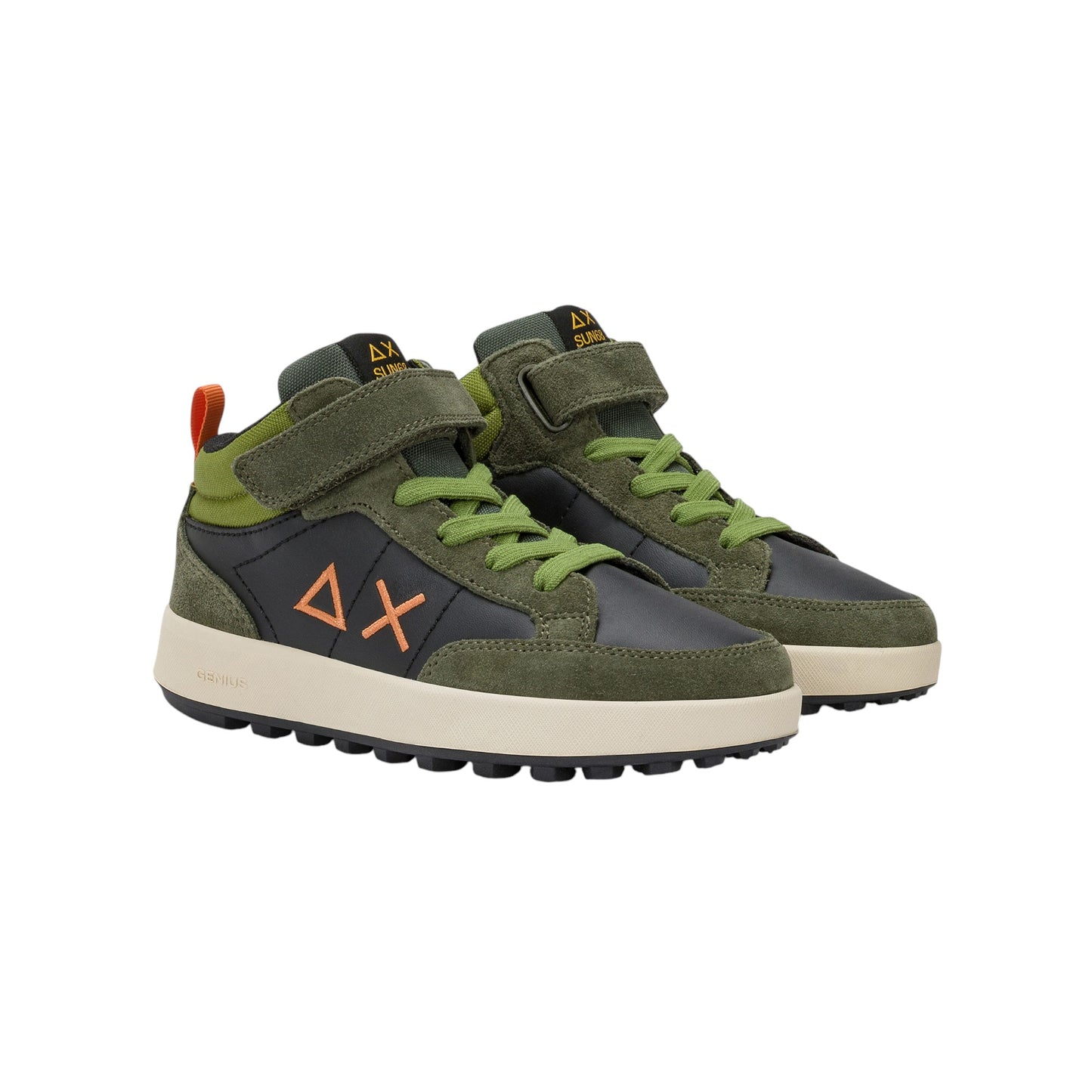Scarpe sportive Sun68 Boy'S Genius Mid Kid Militare Scuro Z45335K-74