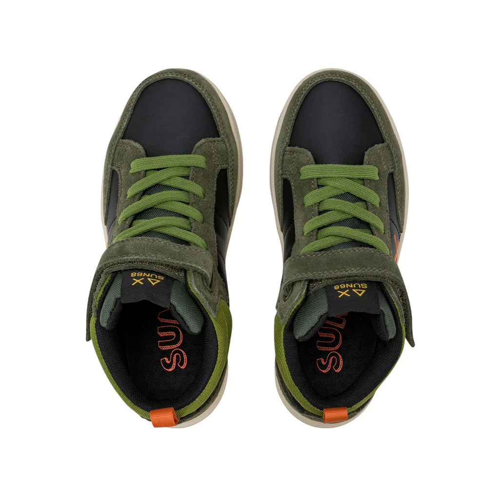  - ["FW25","Kids","Scarpe","Scarpe sportive","Sneakers","Sun68"] - Scarpe sportive Sun68 Boy'S Genius Mid Kid Militare Scuro Z45335K-74 - Lupis SRL