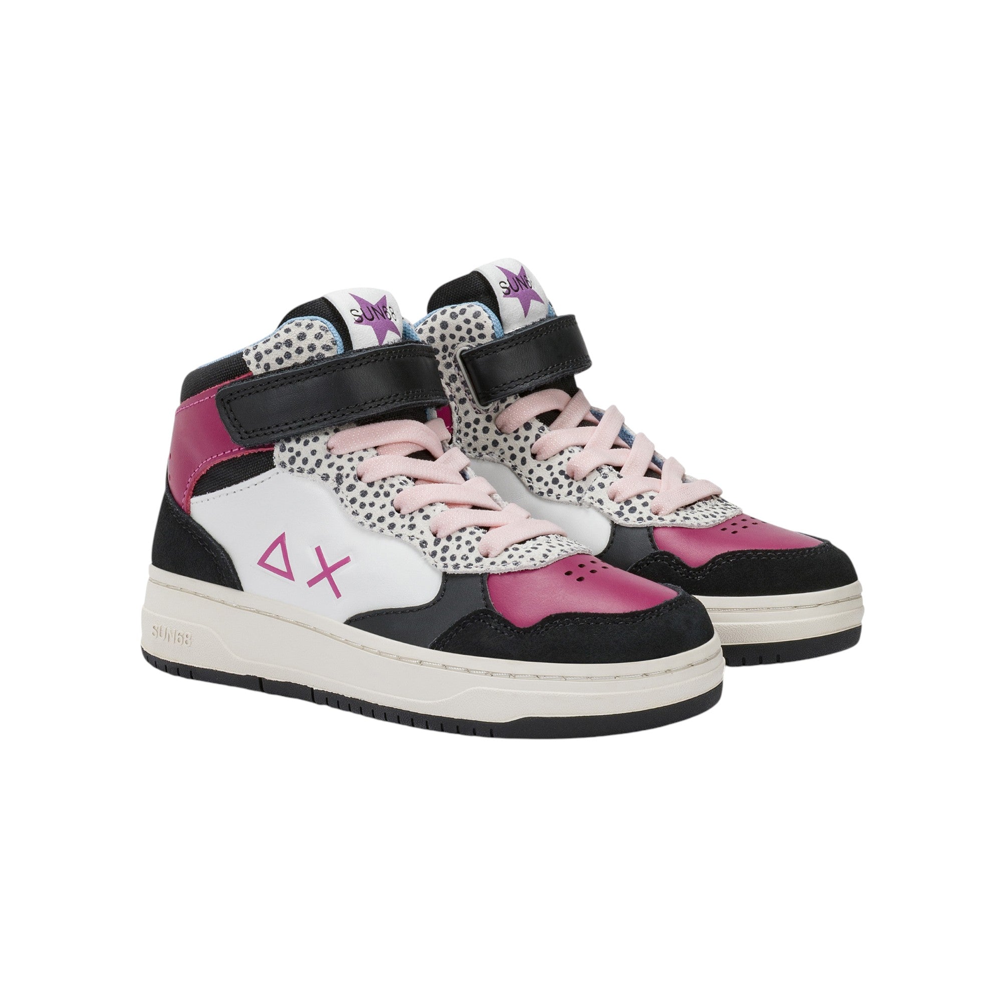  - ["FW25","Kids","Scarpe","Scarpe sportive","Sneakers","Sun68"] - Scarpe sportive Sun68 Girl'S Basket Love Lady Mid Kid Nero Z45446K-11 - Lupis SRL