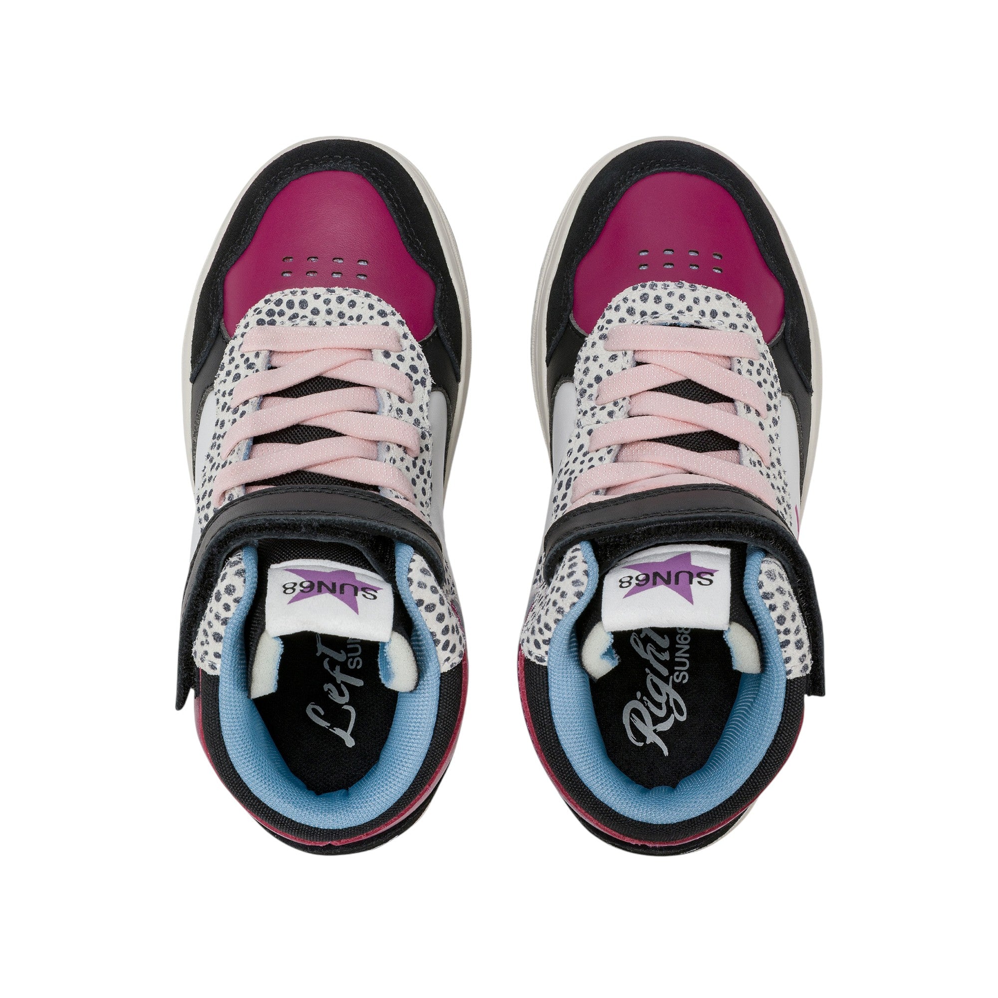  - ["FW25","Kids","Scarpe","Scarpe sportive","Sneakers","Sun68"] - Scarpe sportive Sun68 Girl'S Basket Love Lady Mid Kid Nero Z45446K-11 - Lupis SRL