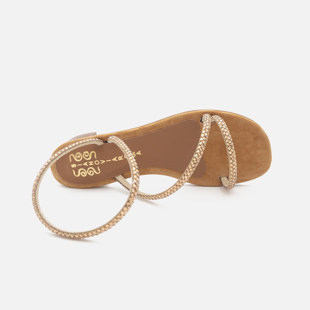 '- ["Donna","Sandali Eleganti","Scarpe","Siano Via Roma"] - SIANO VIA ROMA 035 Sandalo Glitter Camoscio Cuoio - Lupis SRL