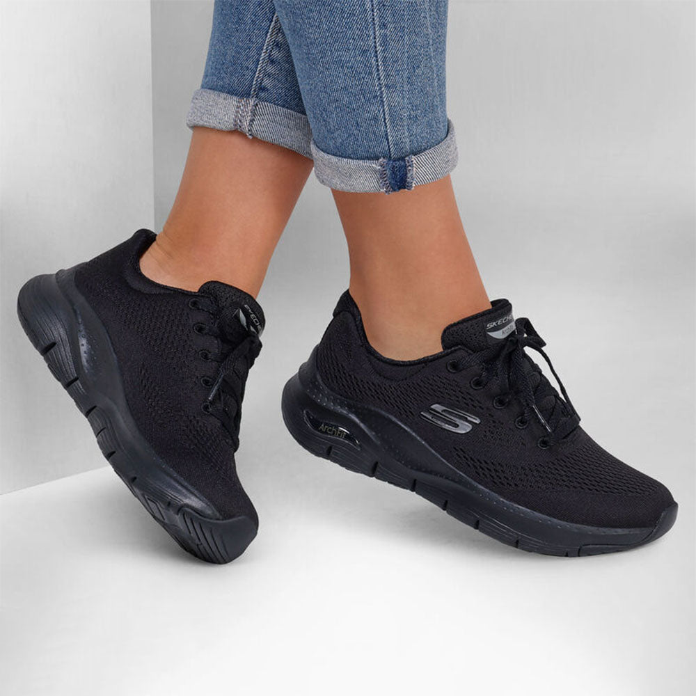  - ["Donna","Scarpe","Scarpe sportive","Skechers","Ultima Taglia"] - Skechers Arch Fit Big Appeal Black - Lupis SRL