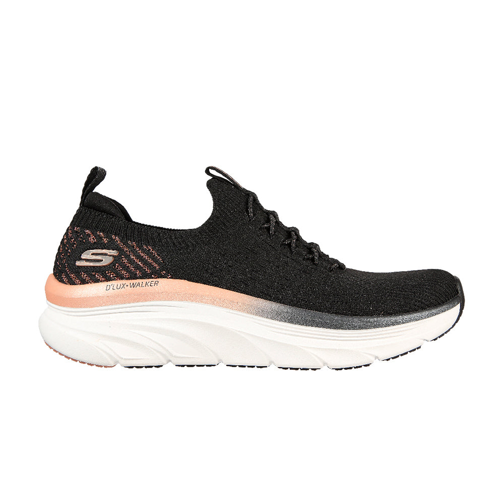 '- ["Donna","PE25","Scarpe","Scarpe sportive","Skechers"] - Skechers DLux Walker Let It Glow Black 149366-BKRG - Lupis SRL