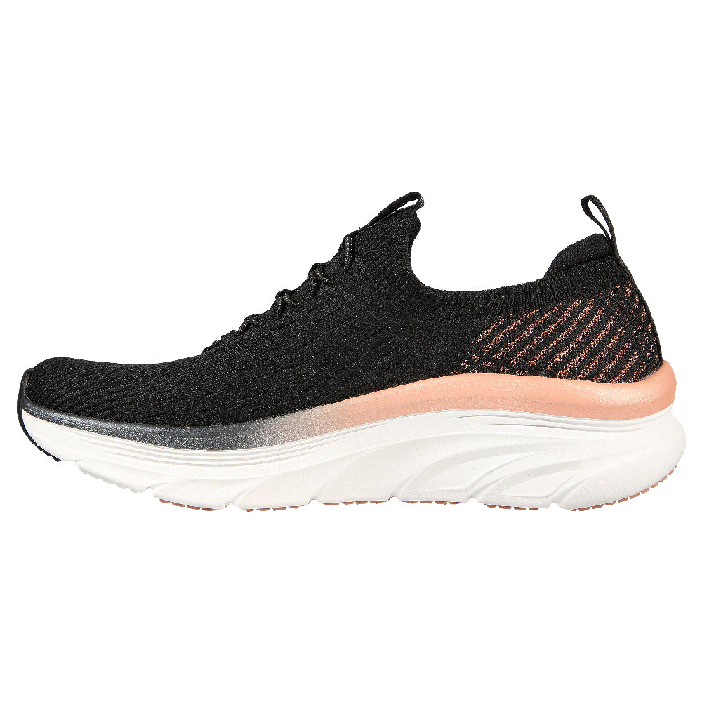 '- ["Donna","PE25","Scarpe","Scarpe sportive","Skechers"] - Skechers DLux Walker Let It Glow Black 149366-BKRG - Lupis SRL