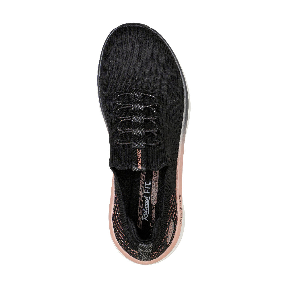'- ["Donna","PE25","Scarpe","Scarpe sportive","Skechers"] - Skechers DLux Walker Let It Glow Black 149366-BKRG - Lupis SRL
