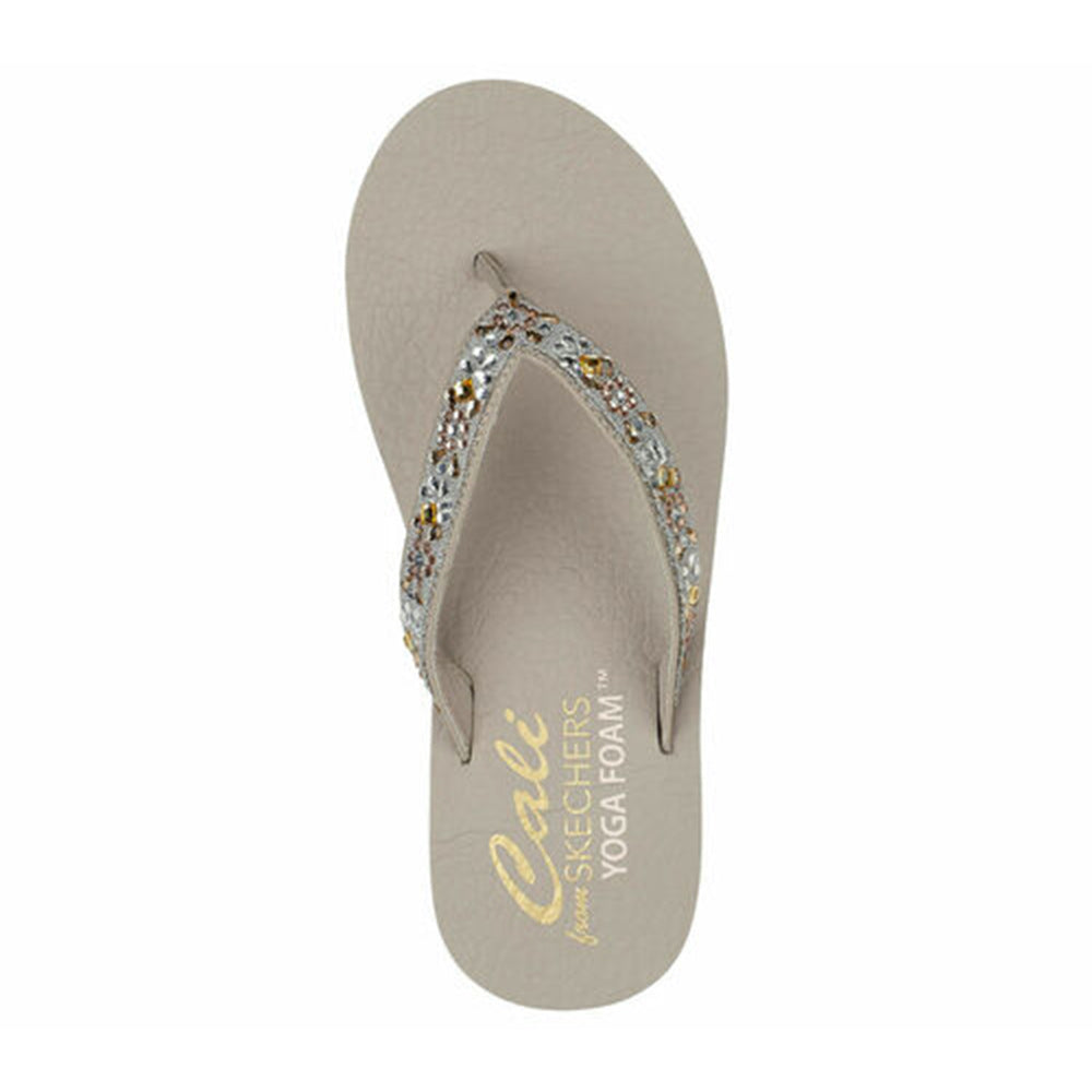 '- ["Ciabatte","Donna","Infradito","Scarpe","Skechers"] - Skechers Meditation Garden Bliss Taupe - Lupis SRL