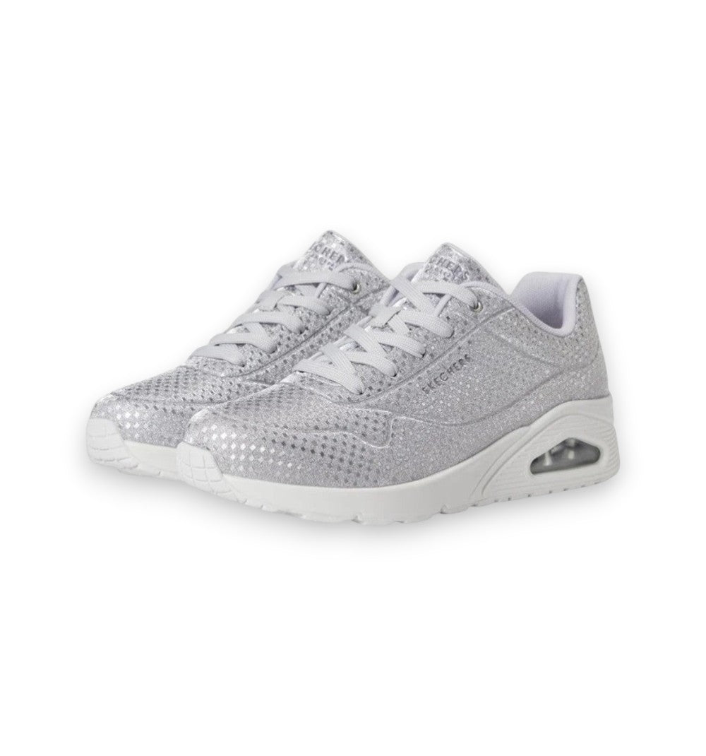 Skechers Women's Uno Disconit Silver Athletic Shoes 177162-SIL