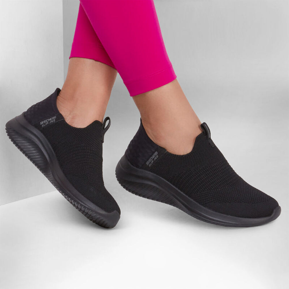  - ["Donna","Scarpe","Skechers","Slip-on","Ultima Taglia"] - Skechers Ultra Flex 3.0 Cozy Streak Black - Lupis SRL