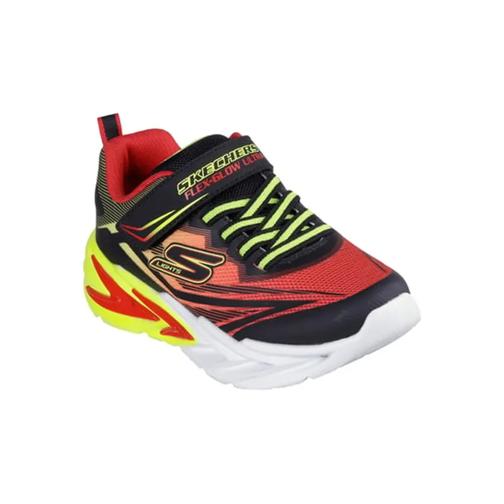  - ["Kids","PE25","Scarpe","Scarpe sportive","Skechers"] - Skechers Flex Glow Ultra Black Red 400139L-BKRD - Lupis SRL