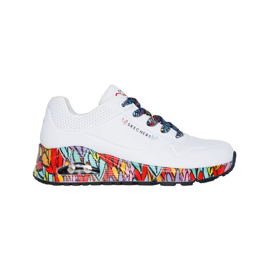  - ["Donna","PE25","Scarpe","Scarpe sportive","Skechers"] - Skechers Uno Ravaged Love White Multi 177918-WMLT - Lupis SRL