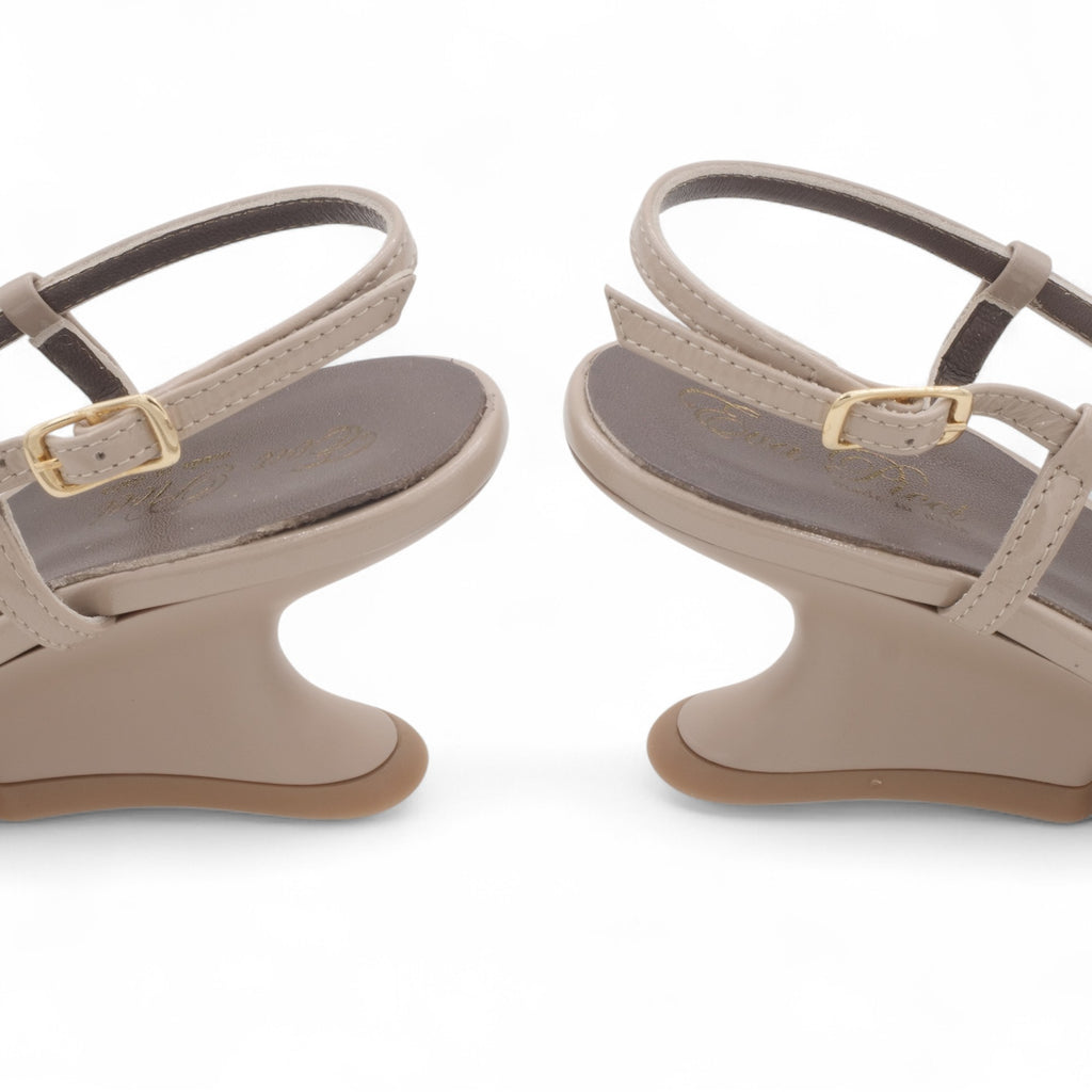  - ["Artigianato","Donna","Eva Picci","Scarpe","Slingback","Tacco"] - Slingback Da Donna Eva Picci 1718 Slingback Tacco Lux Vaniglia Taupe - Lupis SRL