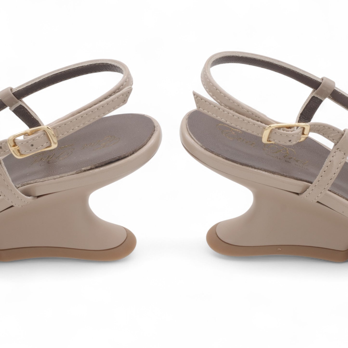 Slingback Da Donna Eva Picci 1718 Slingback Tacco Lux Vaniglia Taupe