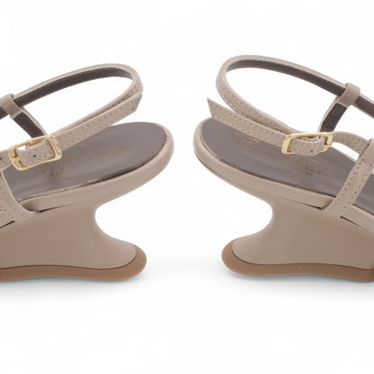  - ["Artigianato","Donna","Eva Picci","Scarpe","Slingback","Tacco"] - Slingback Da Donna Eva Picci 1718 Slingback Tacco Lux Vaniglia Taupe - Lupis SRL