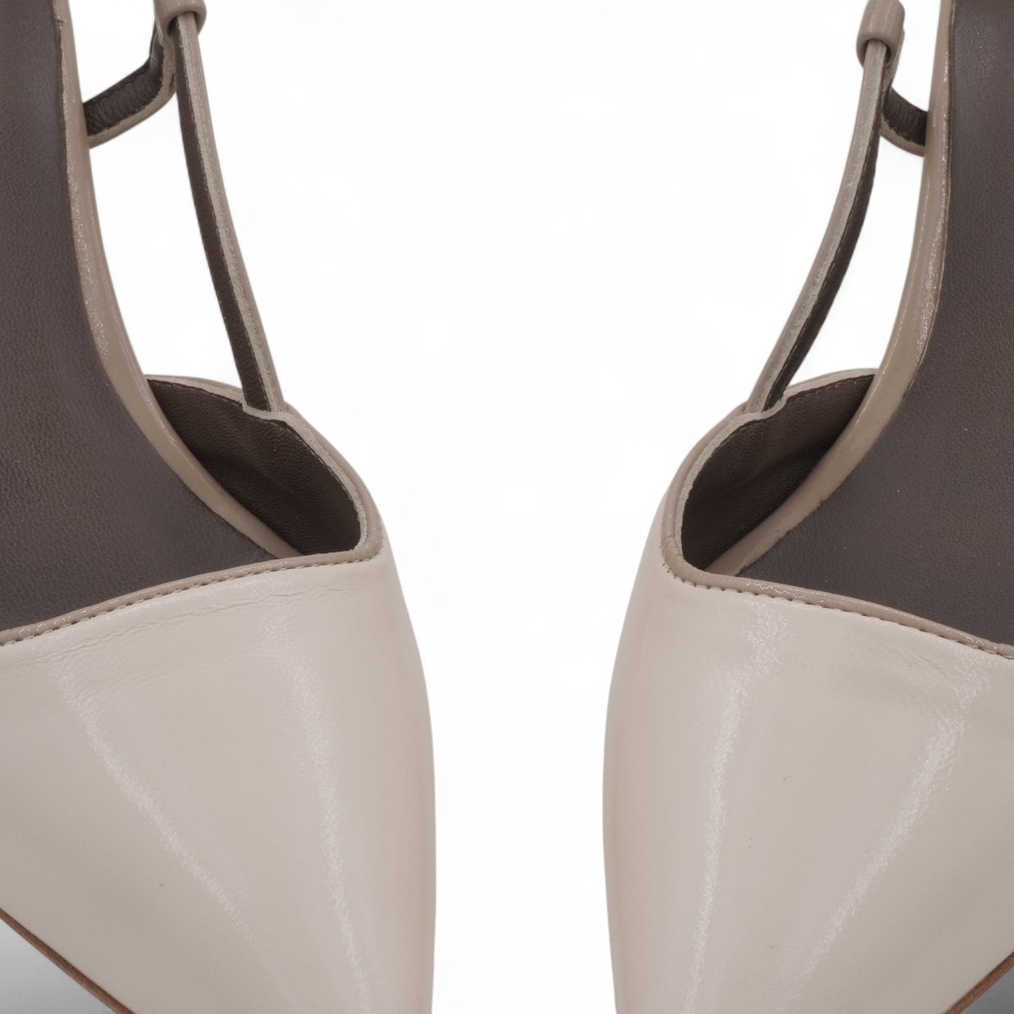Slingback Da Donna Eva Picci 1718 Slingback Tacco Lux Vaniglia Taupe