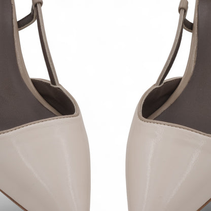  - ["Artigianato","Donna","Eva Picci","Scarpe","Slingback","Tacco"] - Slingback Da Donna Eva Picci 1718 Slingback Tacco Lux Vaniglia Taupe - Lupis SRL