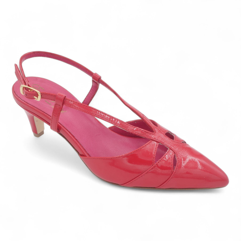  - ["Artigianato","Donna","Eva Picci","Scarpe","Slingback","Tacco"] - Slingback Da Donna Eva Picci 1757 Lux Rosso - Lupis SRL