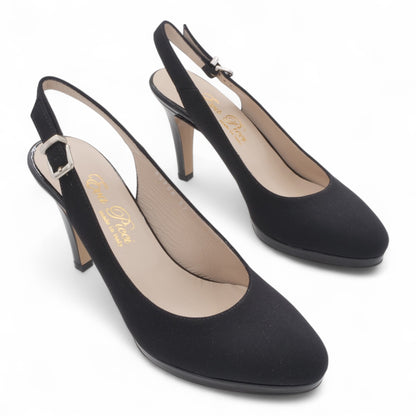  - ["Artigianato","Donna","Eva Picci","Scarpe","Slingback","Tacco"] - Slingback Da Donna Eva Picci Slingback 22755 Nicole Nero - Lupis SRL