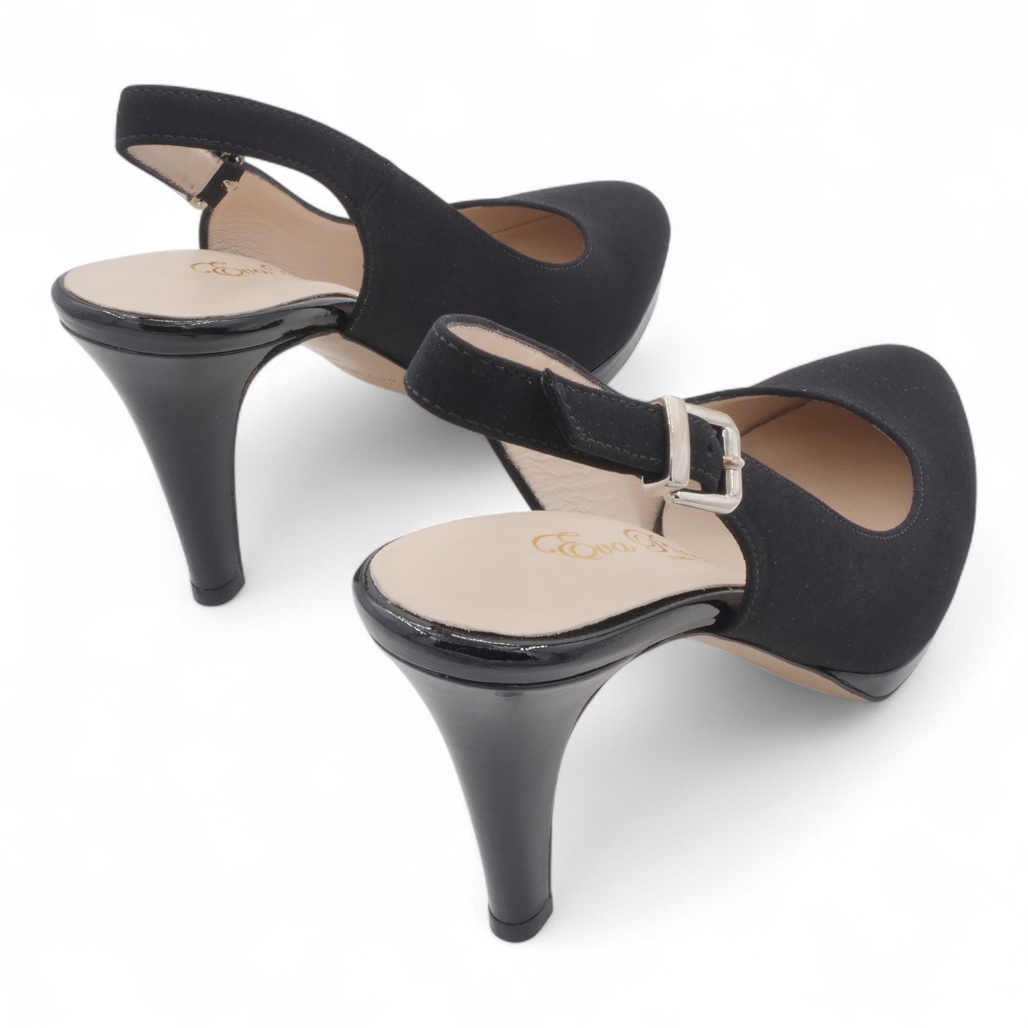  - ["Artigianato","Donna","Eva Picci","Scarpe","Slingback","Tacco"] - Slingback Da Donna Eva Picci Slingback 22755 Nicole Nero - Lupis SRL