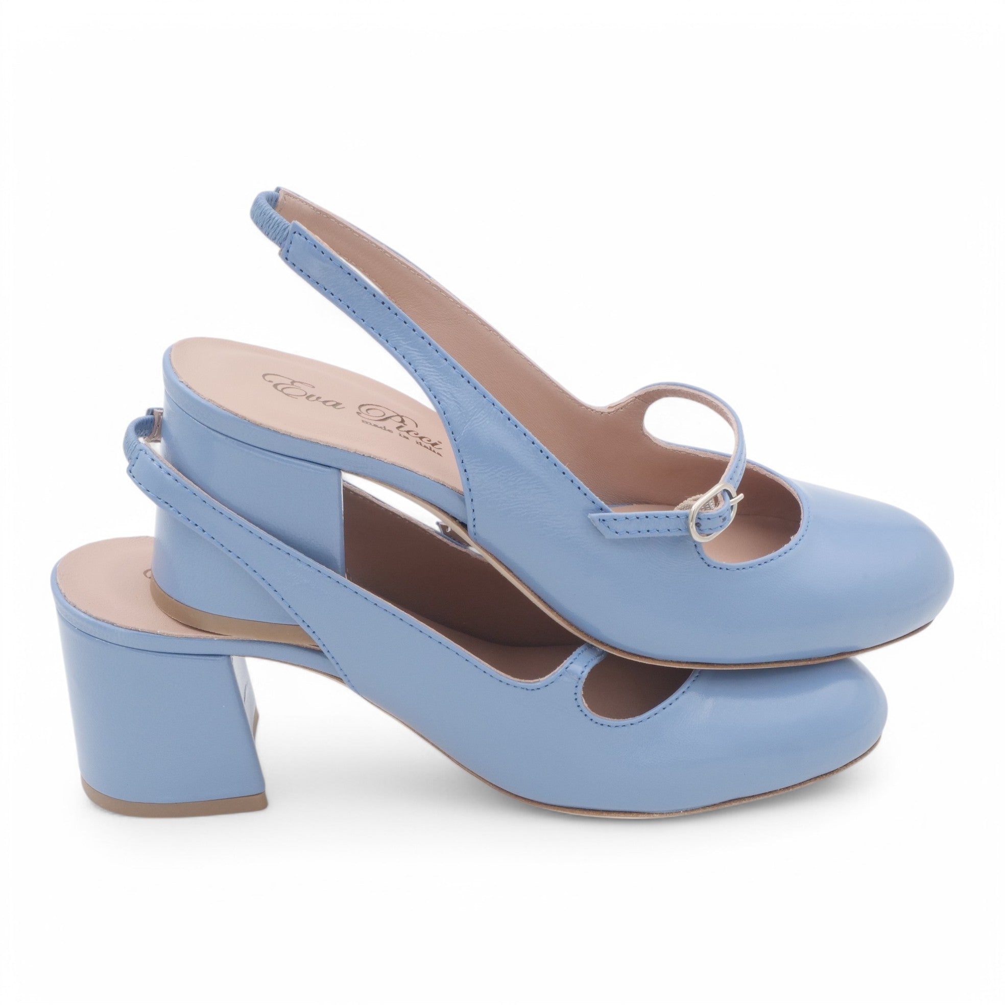  - ["Artigianato","Donna","Eva Picci","PE25","Scarpe","Slingback","Tacco"] - Slingback da Donna Eva Picci Jeans T.55 CH2554 - Lupis SRL