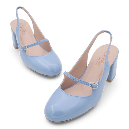  - ["Artigianato","Donna","Eva Picci","PE25","Scarpe","Slingback","Tacco"] - Slingback da Donna Eva Picci Jeans T.55 CH2554 - Lupis SRL