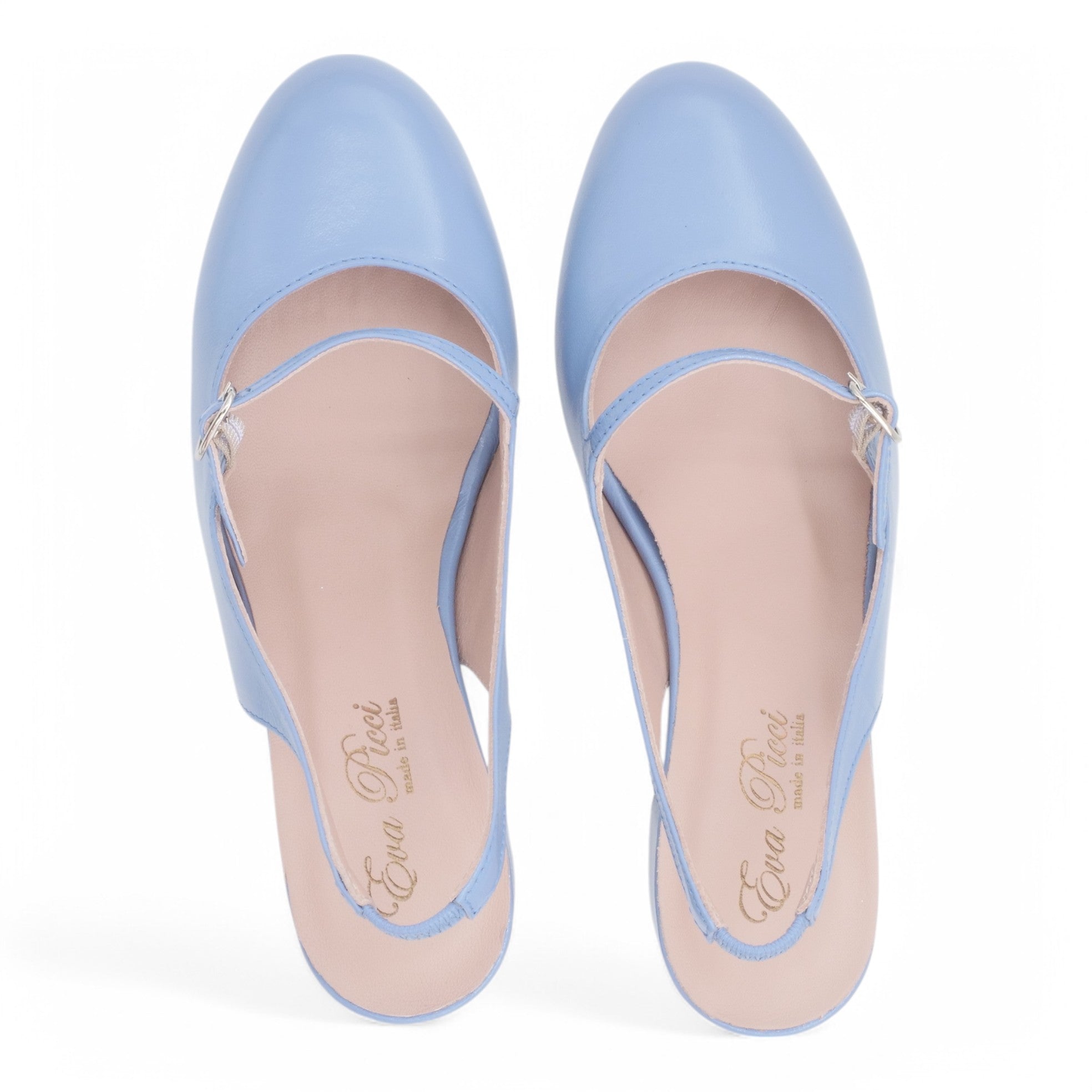  - ["Artigianato","Donna","Eva Picci","PE25","Scarpe","Slingback","Tacco"] - Slingback da Donna Eva Picci Jeans T.55 CH2554 - Lupis SRL