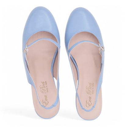  - ["Artigianato","Donna","Eva Picci","PE25","Scarpe","Slingback","Tacco"] - Slingback da Donna Eva Picci Jeans T.55 CH2554 - Lupis SRL