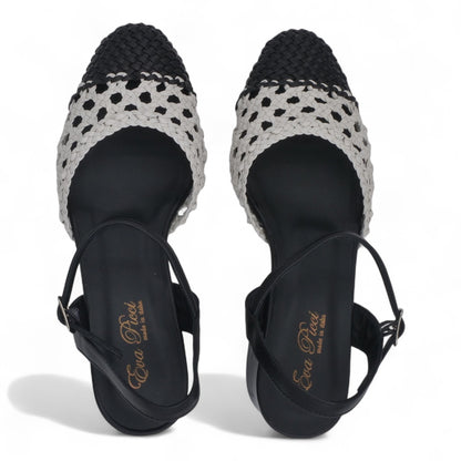  - ["Artigianato","Donna","Eva Picci","PE25","Scarpe","Slingback","Tacco"] - Slingback da Donna Eva Picci Nero T.50 CH2520 - Lupis SRL