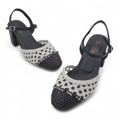  - ["Artigianato","Donna","Eva Picci","PE25","Scarpe","Slingback","Tacco"] - Slingback da Donna Eva Picci Nero T.50 CH2520 - Lupis SRL