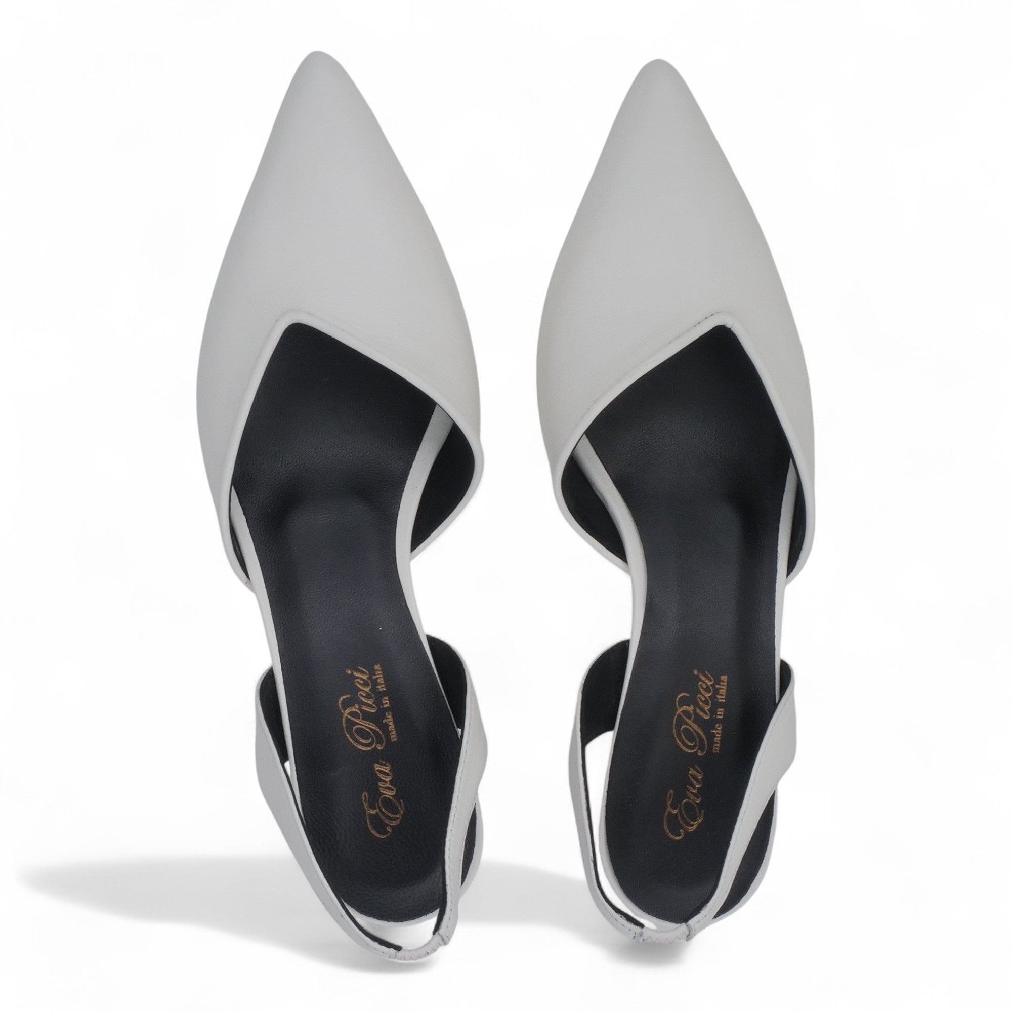  - ["Artigianato","Donna","Eva Picci","PE25","Scarpe","Slingback","Tacco"] - Slingback da Donna Eva Picci Off White T.35 CH2533 - Lupis SRL