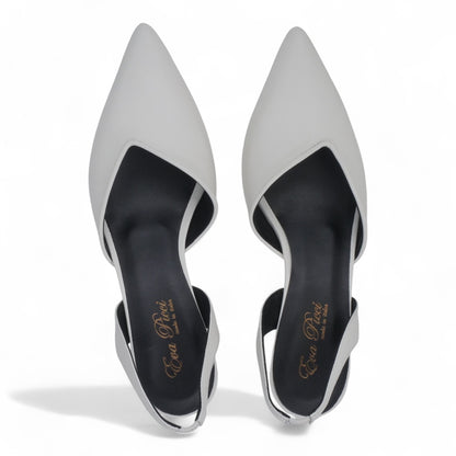  - ["Artigianato","Donna","Eva Picci","PE25","Scarpe","Slingback","Tacco"] - Slingback da Donna Eva Picci Off White T.35 CH2533 - Lupis SRL