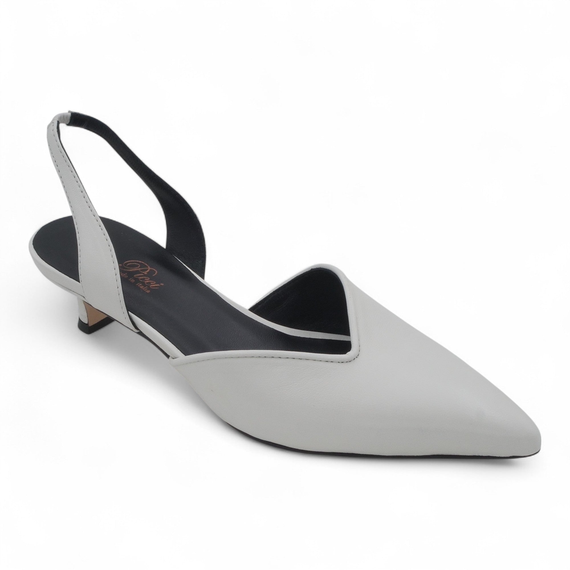  - ["Artigianato","Donna","Eva Picci","PE25","Scarpe","Slingback","Tacco"] - Slingback da Donna Eva Picci Off White T.35 CH2533 - Lupis SRL