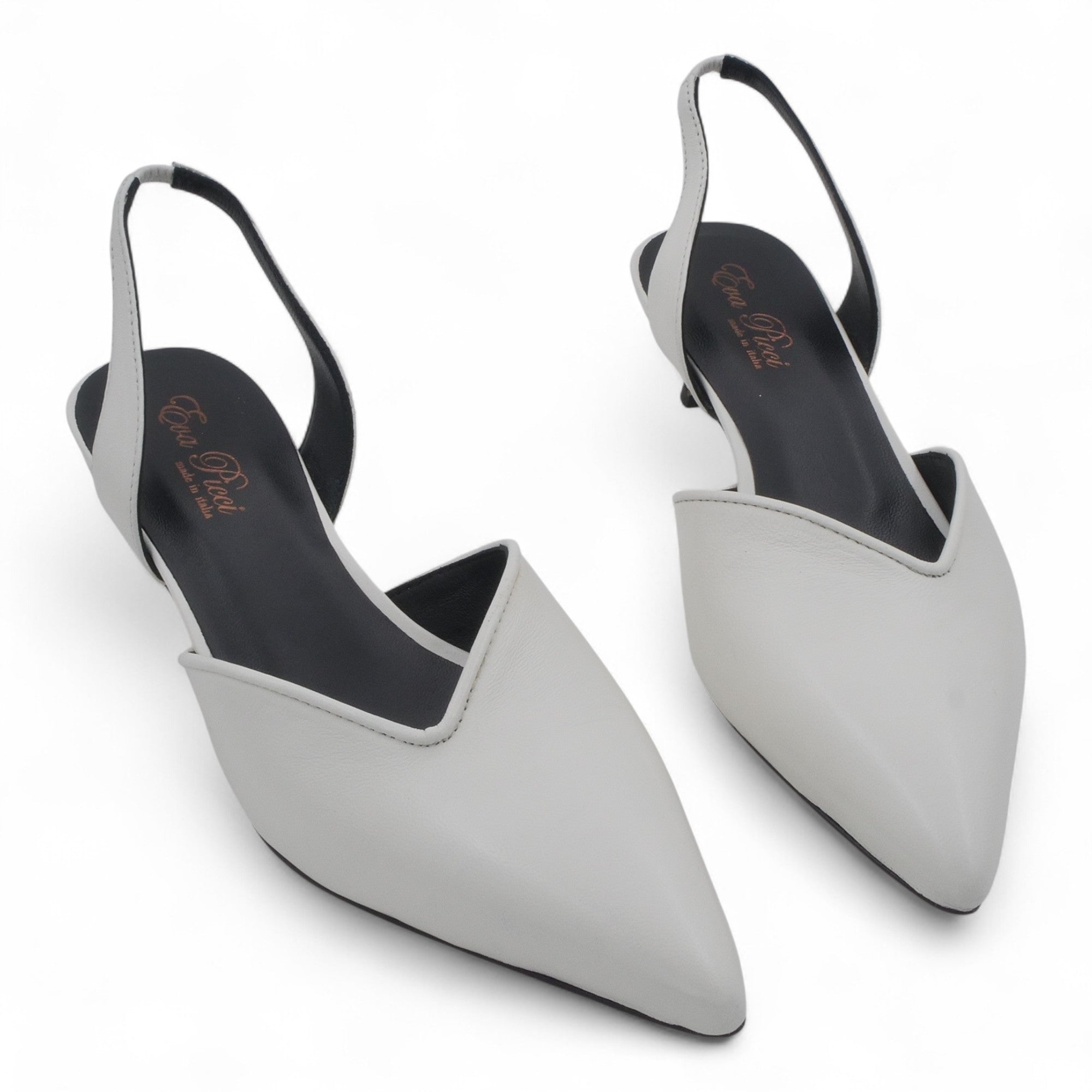  - ["Artigianato","Donna","Eva Picci","PE25","Scarpe","Slingback","Tacco"] - Slingback da Donna Eva Picci Off White T.35 CH2533 - Lupis SRL