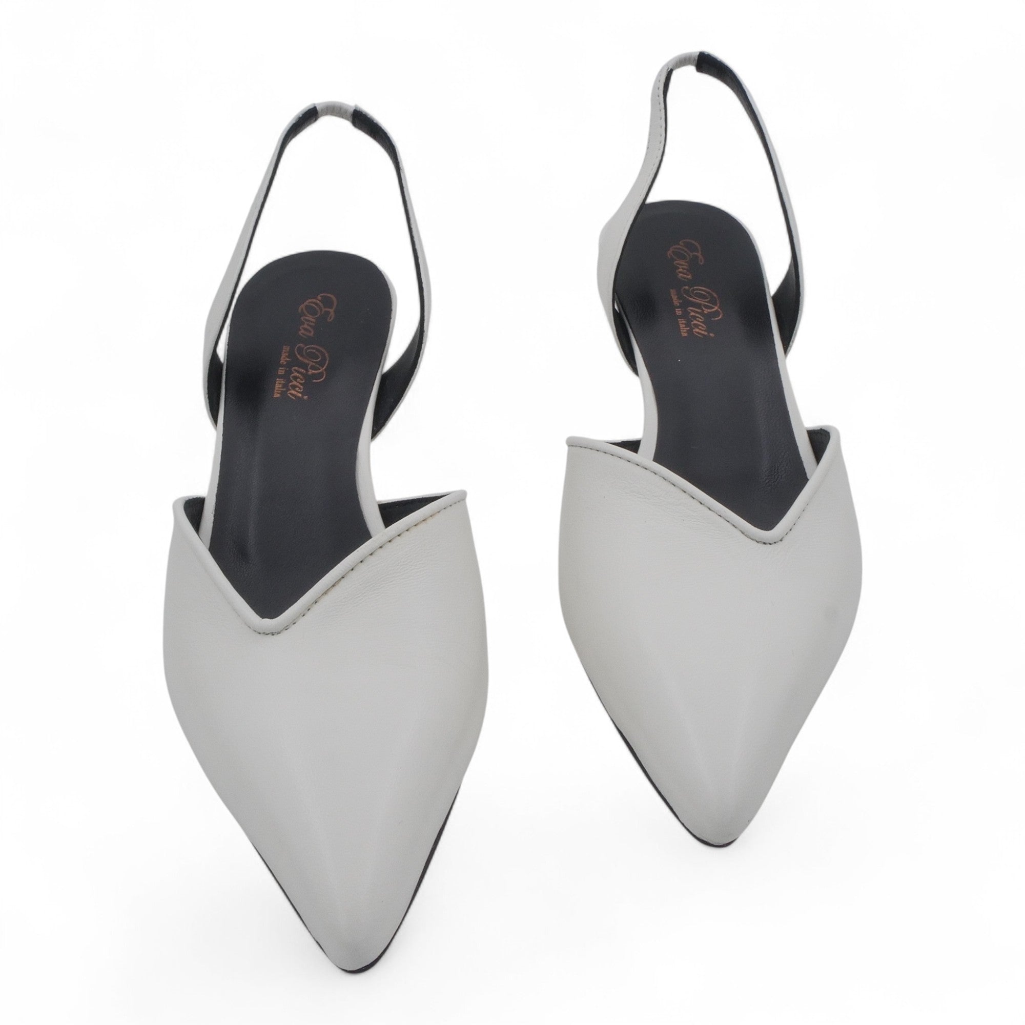  - ["Artigianato","Donna","Eva Picci","PE25","Scarpe","Slingback","Tacco"] - Slingback da Donna Eva Picci Off White T.35 CH2533 - Lupis SRL