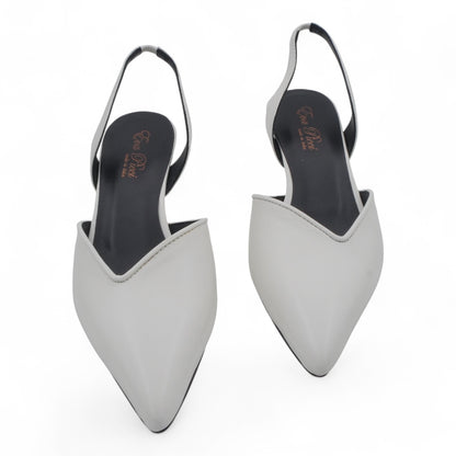  - ["Artigianato","Donna","Eva Picci","PE25","Scarpe","Slingback","Tacco"] - Slingback da Donna Eva Picci Off White T.35 CH2533 - Lupis SRL