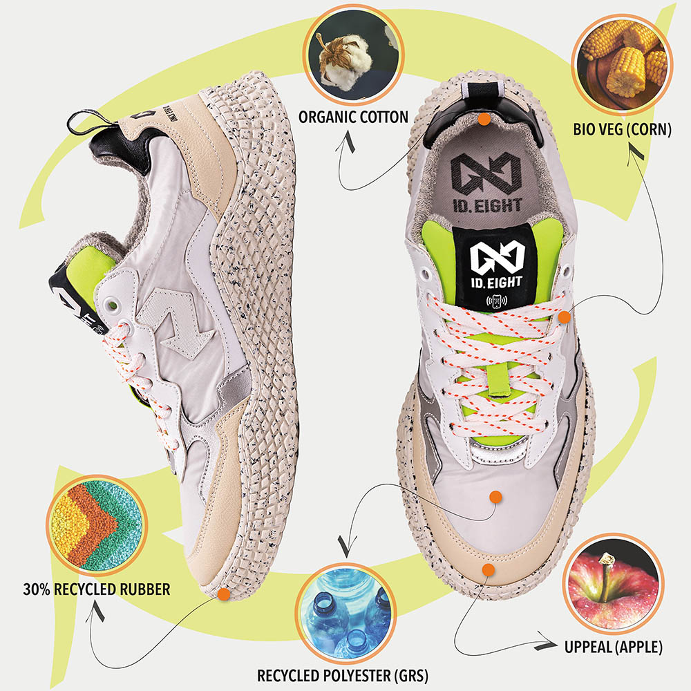 '- ["Donna","Id.Eight","PE25","Scarpe","Scarpe sportive"] - Sneakers Id.Eight Hana White Crinkle - Lupis SRL