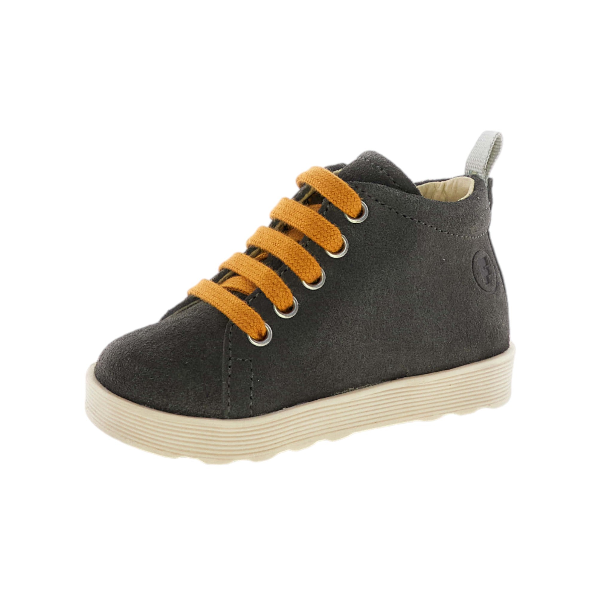  - ["FW25","Kids","Polacco","Scarpe","Stivaletti","Toddler"] - Stivaletti Kids Falcotto Evaert Zip Suede Anthracite Dark Orange 2502306-01-1B80 - Lupis SRL