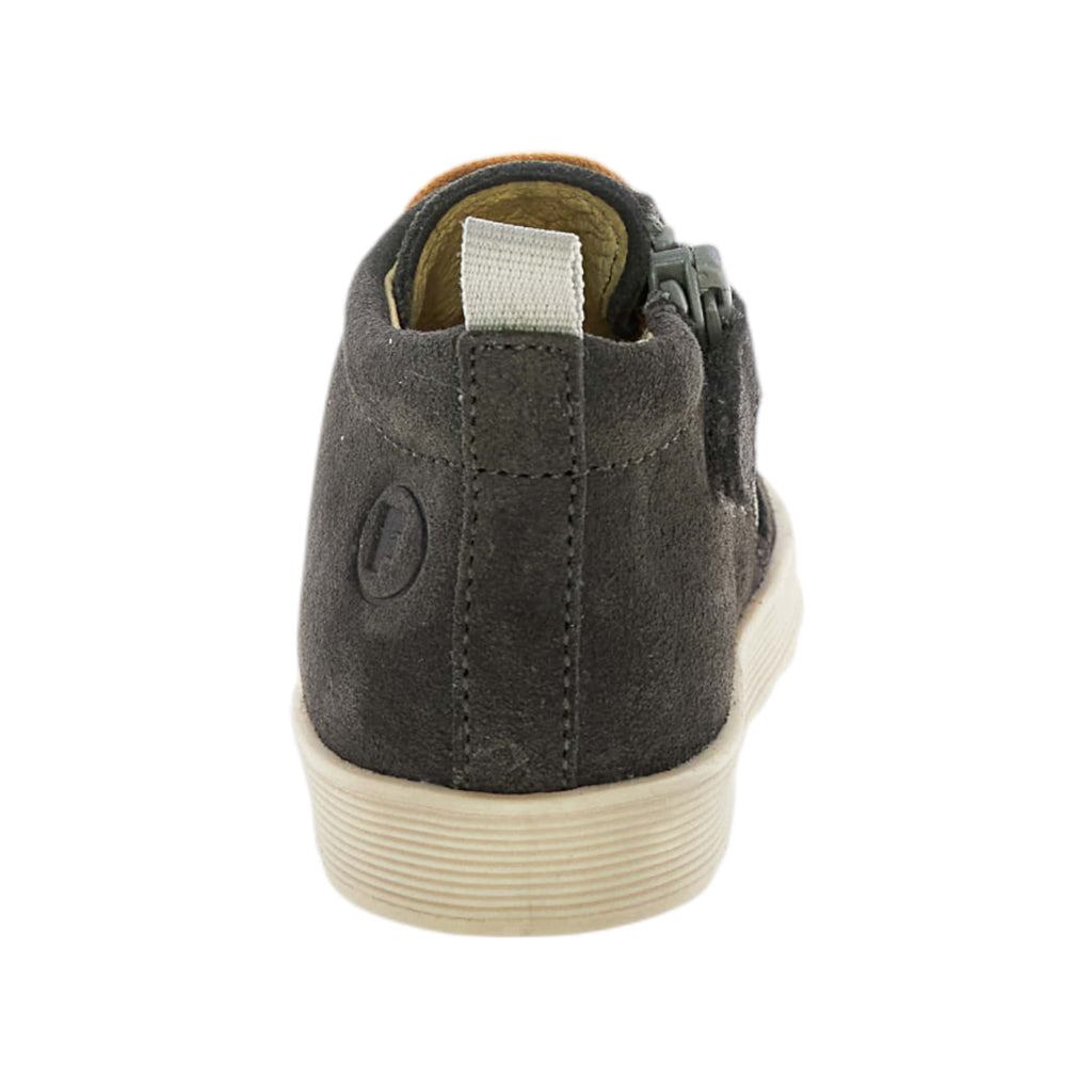  - ["FW25","Kids","Polacco","Scarpe","Stivaletti","Toddler"] - Stivaletti Kids Falcotto Evaert Zip Suede Anthracite Dark Orange 2502306-01-1B80 - Lupis SRL