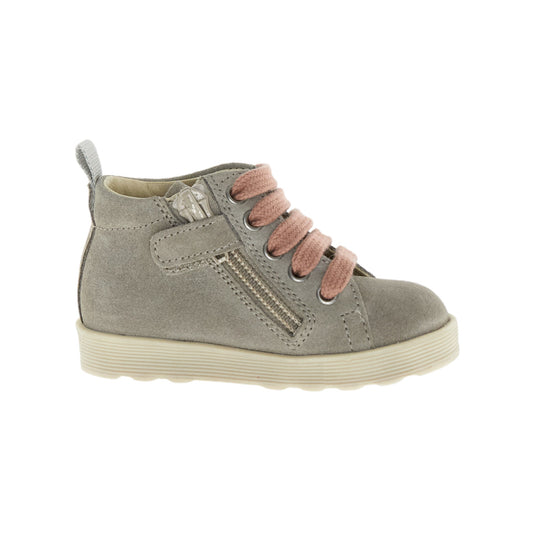 Stivaletti Kids Falcotto Evaert Zip Suede Taupe Rose 2502306-01-3D57