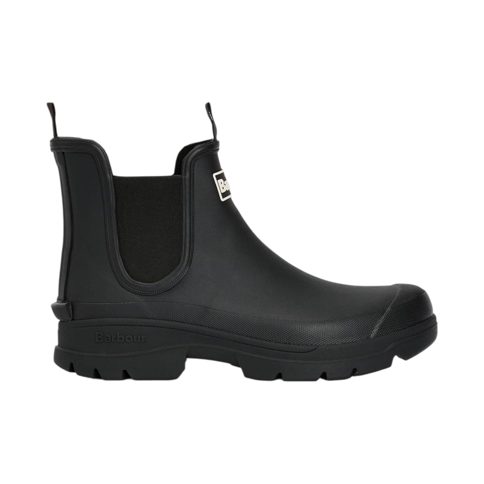 Barbour Men's Rubber Ninbus Wellington Boots in Black Cotton MRF0028