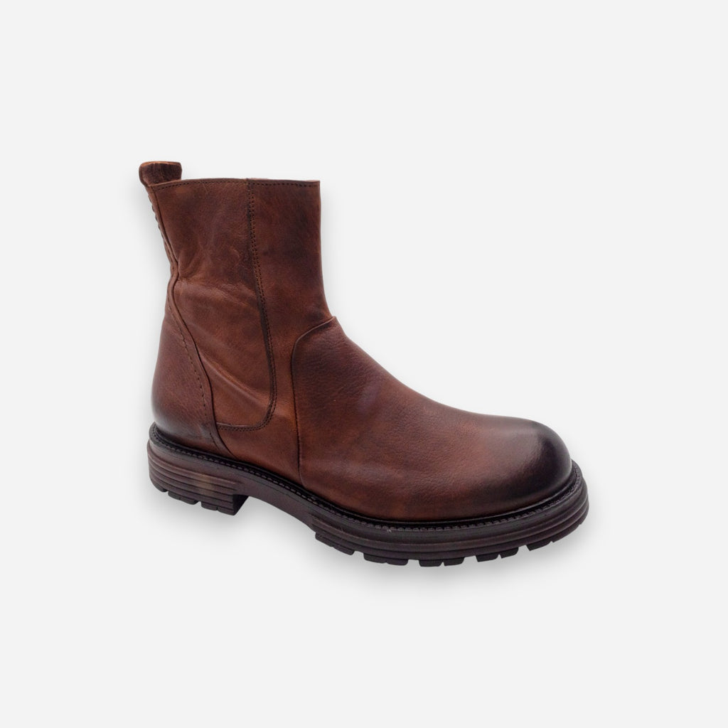 JP/DAVID Men's Ankle Boots in Cocoa Leather BERLIN