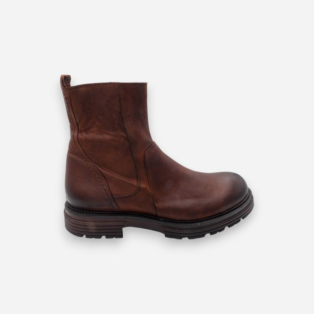 JP/DAVID Men's Ankle Boots in Cocoa Leather BERLIN