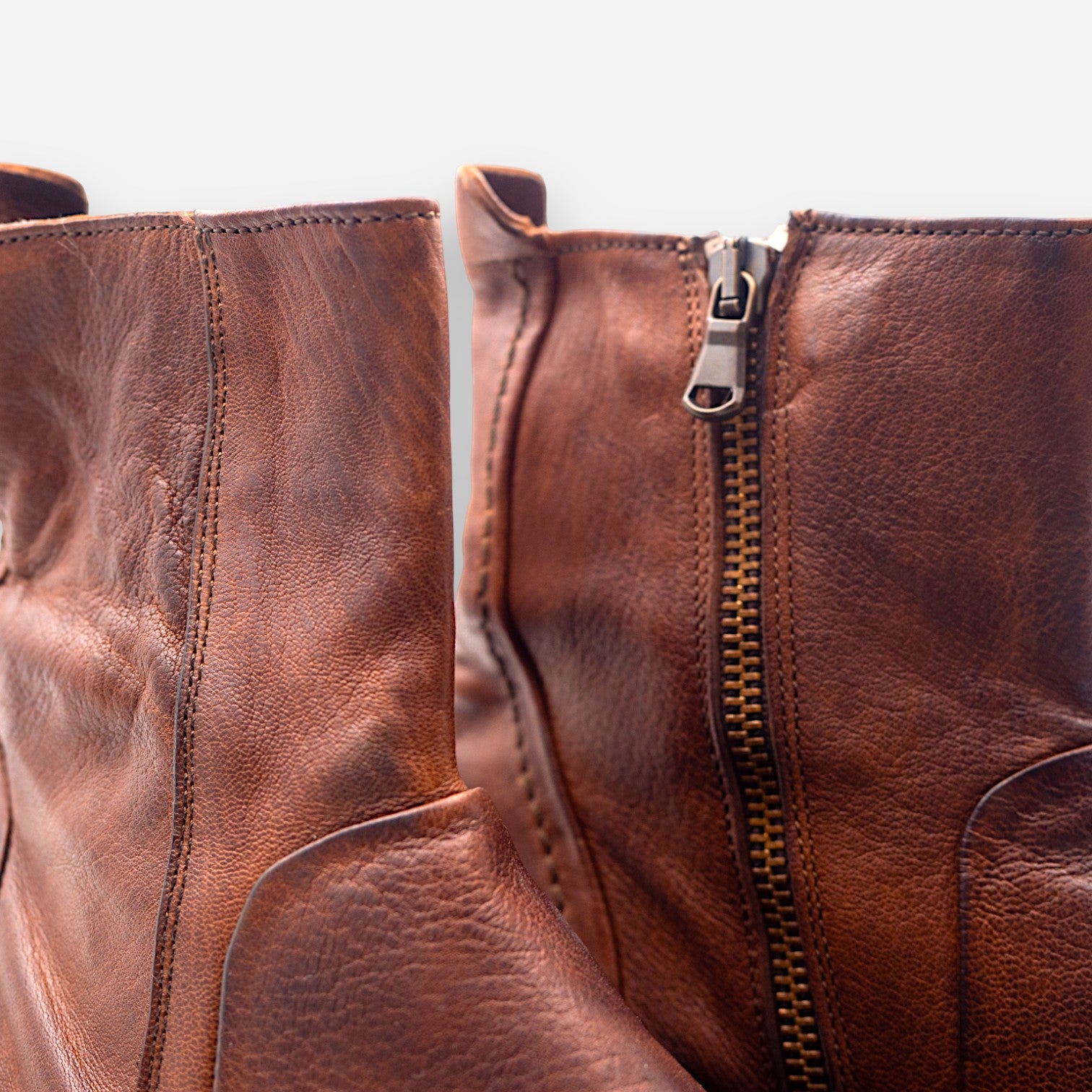 JP/DAVID Men's Ankle Boots in Cocoa Leather BERLIN