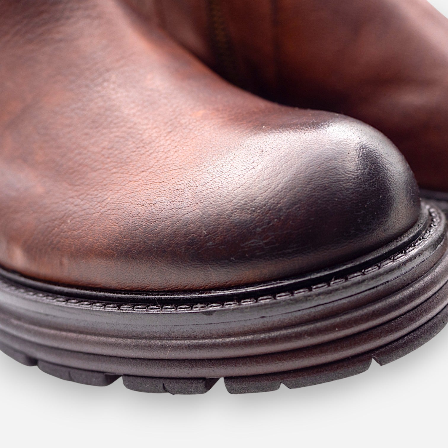 JP/DAVID Men's Ankle Boots in Cocoa Leather BERLIN