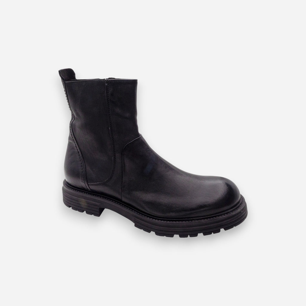 JP/DAVID Men's Ankle Boots in Black Leather BERLIN