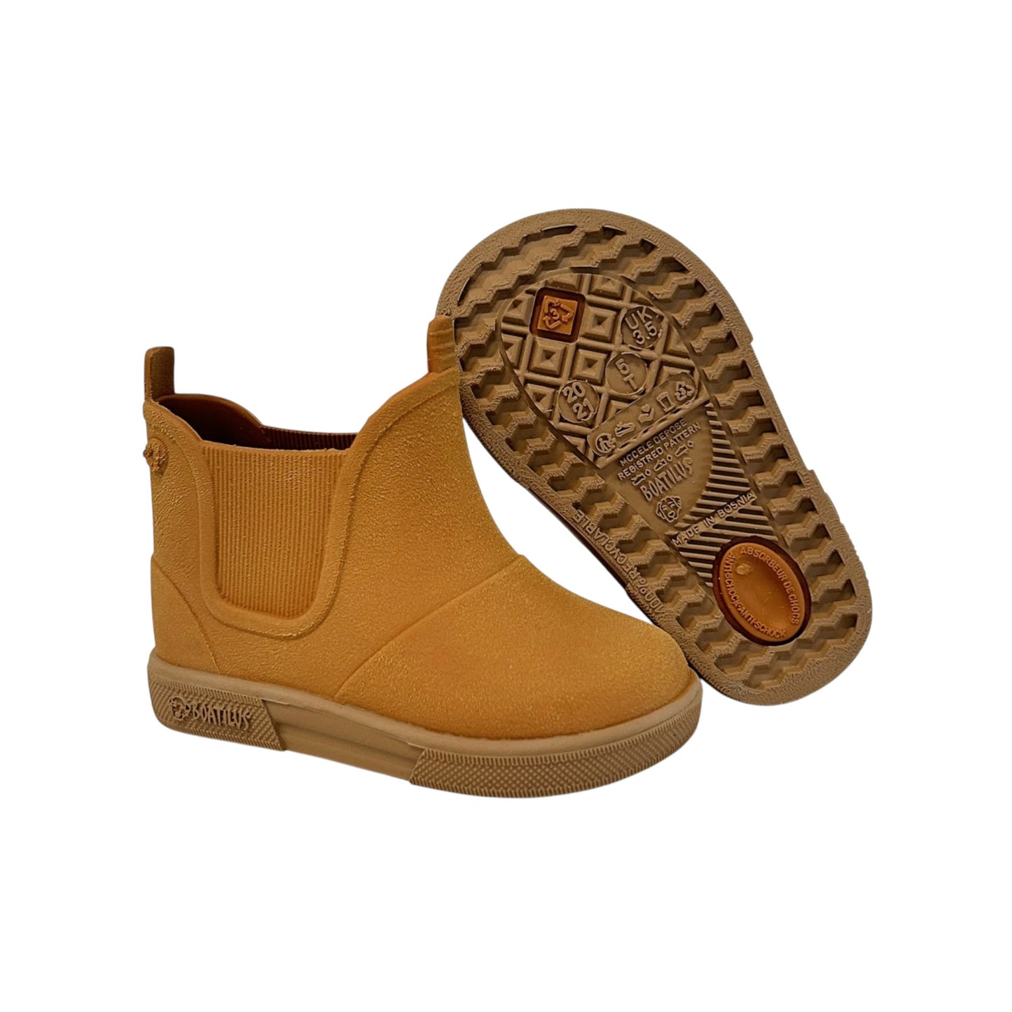 Stivaletti bambino Kids Boatilus Baby Bealty Brushed Gomma Pumpkin Beige BEABRSH