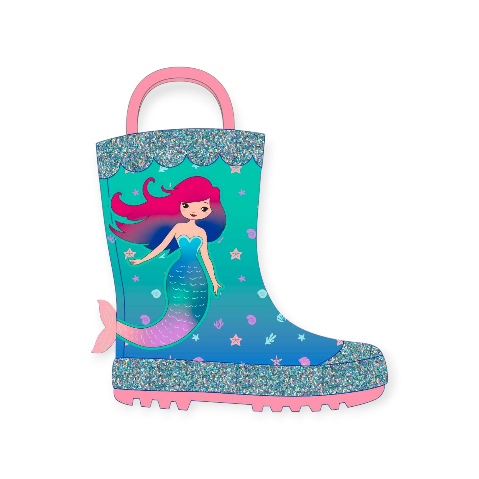  - ["FW25","Kids","Mr. Tiggle","Scarpe","Stivali di gomma"] - Stivaletti bambino Kids Mr. Tiggle Rain Boot Sirena Gomma Blue R-BOOT-001-035 - Lupis SRL