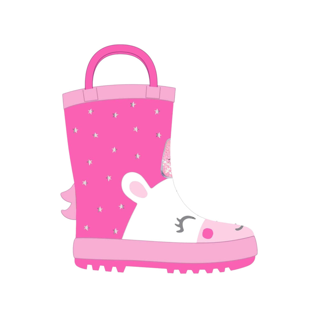  - ["FW25","Kids","Mr. Tiggle","Scarpe","Stivali di gomma"] - Stivaletti bambino Kids Mr. Tiggle Rain Boot Unicorno Gomma Pink R-BOOT-001-036 - Lupis SRL