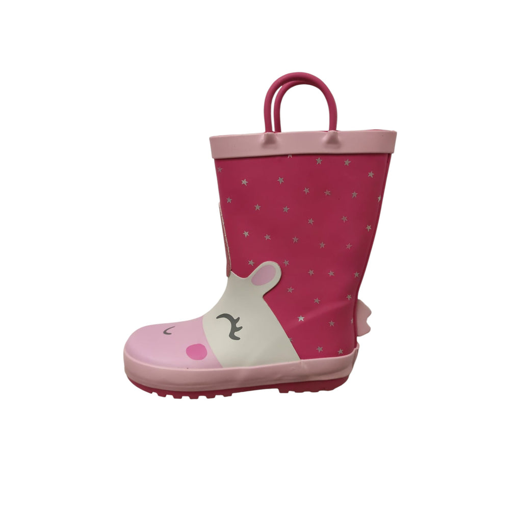 Mr.Tiggle Rain Boot Unicorn Rubber Pink R-BOOT-001-036