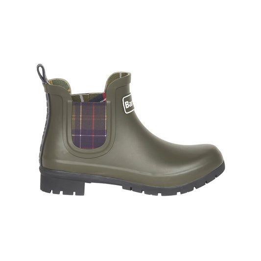 Stivaletti in Gomma Donna Barbour Kingham Wellington Olive LRF0088